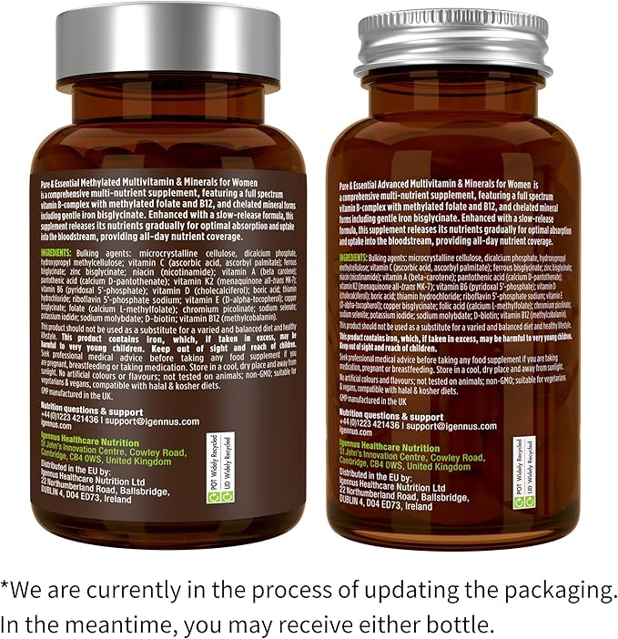 Multivitamin &amp Minerals for Women + High Absorption CoQ10 100mg 120 Softgels Energy Bundle Sustained Release Advanced Multivitamin + CoQ10 with Vitamin E &amp D-Limonene by Igennus