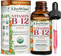 Organic Vitamin B12 1000 mcg Sublingual Liquid Drops For Adults 6 Months Supply 1 oz Methylcobalamin &amp Adenosylcobalamin - Bioactive Blend for Energy Clarity &amp Focus - Vegan Non-GMO Orang