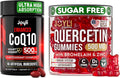 Quercetin with Bromelain &amp CoQ10 500mg Bundle – 120 Coenzyme Q10 Softgels + 60 Sugar-Free Quercetin Gummies with Zinc Vitamin C &amp D3 – Immune Heart &amp Energy Support – USA Made Supplement