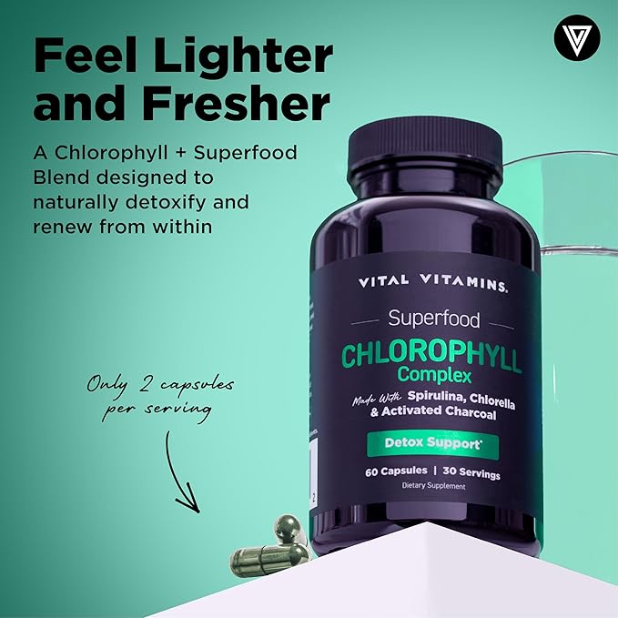 Vital Vitamins Multi Collagen Complex Plus + Chlorophyll Complex Capsules