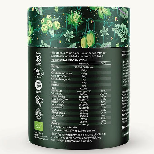 Aduna Organic Super Greens Blend | 100% Natural Superfood Powder for Immune Support &amp Energy | Stir-in Blend with 10+ Superfoods Moringa &amp More | Vegan Powder for Smoothies Shakes &amp Yogh