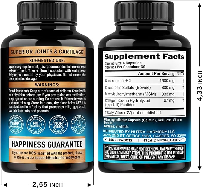 Glucosamine Chondroitin &amp Turmeric Curcumin Capsules