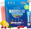 MAGICRELAX Supercalm Sparking Drink Mix Powder 8-in-1 Magnesium KSM-66 Ashwagandha Saffron D3 GABA L-Theanine Supports Healthy Cortisol LevelsMood and Sleep No Sugar Non GMO Raspberry Lemonade Flavor