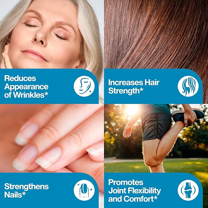 Marine Collagen Peptides for Women Men (3LB) Fish Type I Flavorless &amp Odorless Easy-Mix Hydrolyzed Protein Joint Hair Skin Wound Healing &amp Nail Support Gluten-Free Non-GMO Keto Paleo Kosher
