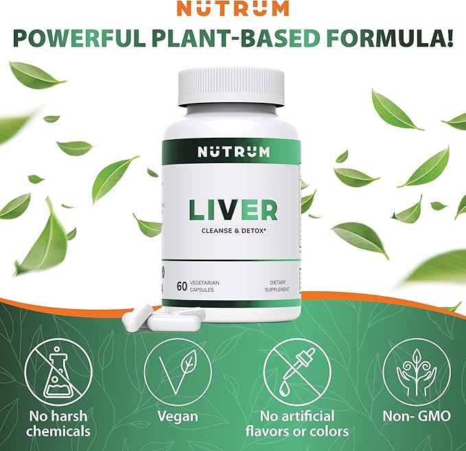 Liver Cleanse &amp Detox – Milk Thistle + Dandelion + Artichoke – Supports Healthy Liver Function | Third Party Tested Non-GMO Made in USA