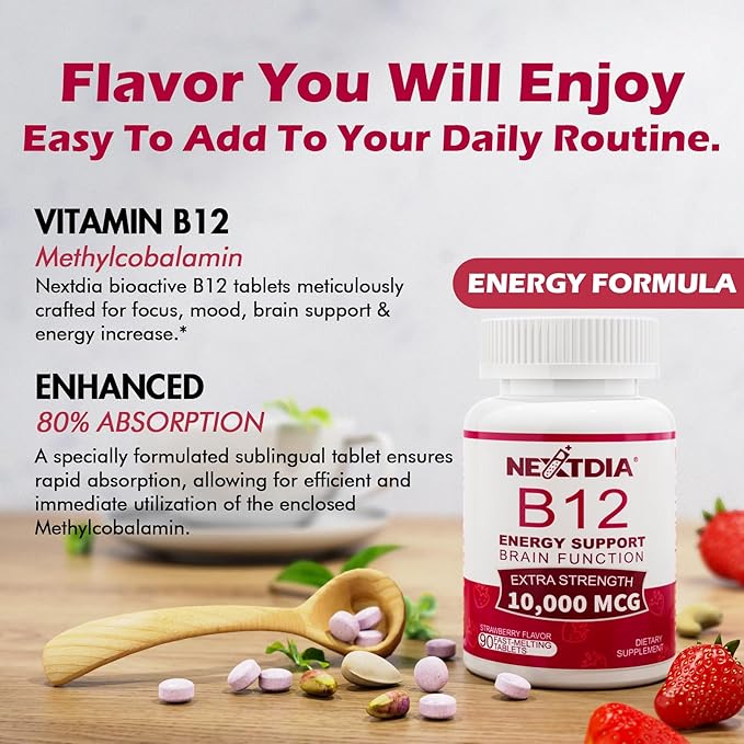 B12 Vitamins 10000 mcg 2 Pack + Vegan Iron Filled Gummies 1 Pack