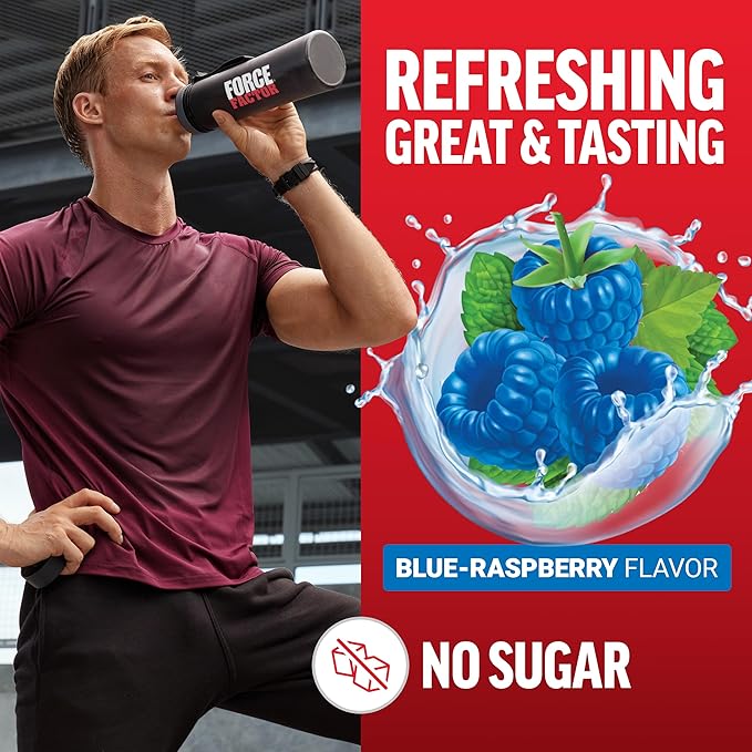 Force Factor Creatine Monohydrate Powder 5g Micronized Dose to Support Muscle Growth Strength Recovery Cognitive Health &amp Working Memory Blue Raspberry 100 Servings