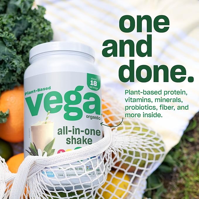 Vega Organic All-in-One Vegan Protein Powder Chocolate &amp Protein and Greens Protein Powder Chocolate