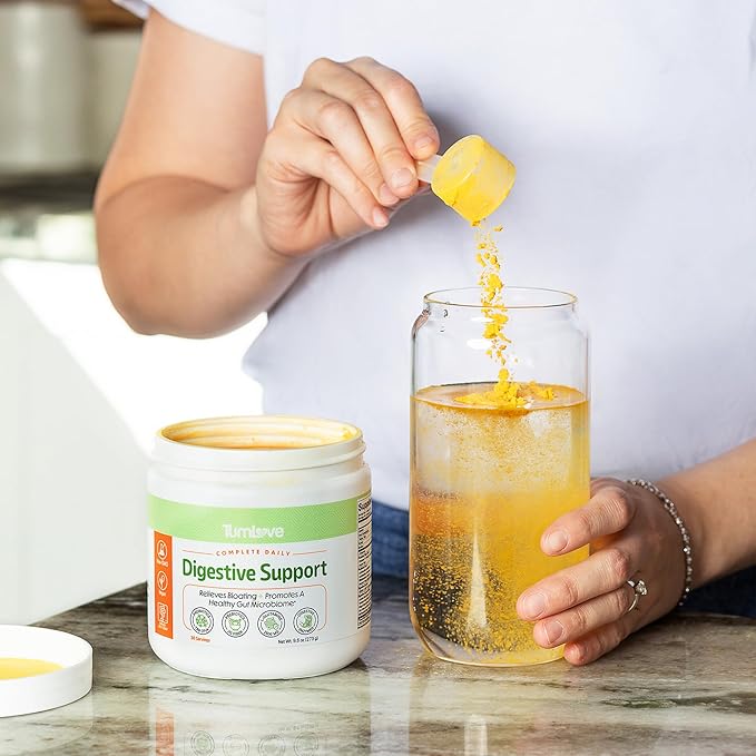 TumLove IBS Relief &amp Digestive Support Powder – Low FODMAP Certified Probiotics Prebiotics Digestive Enzymes L-Glutamine &amp 5 Soothing Herbs – Vegan Gluten-Free (30 Servings)