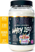 All Black Everything Whey Protein Isolate Powder | Whey Protein Isolate | 25g Protein | Low Carbs &amp Low Sugar | Workout Supplement for Men &amp Women | Loopy Fruits | 27 Servings