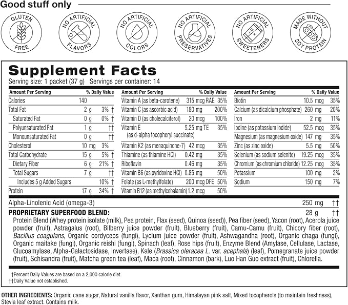 BODi Shakeology Whey-Based Protein Powder – Gluten-Free Superfood Shake with Vitamins &amp Minerals – Helps Support Healthy Weight Loss &amp Gut Health Vanilla 14 Individual Packets