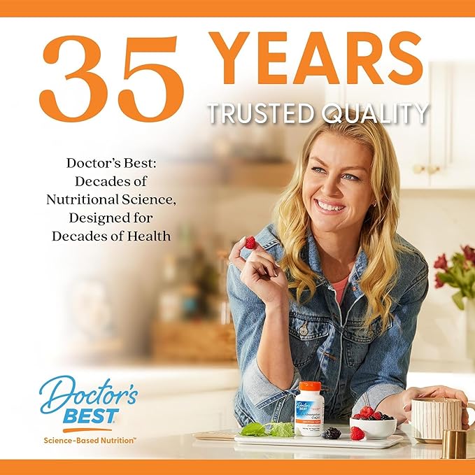 Doctor's BEST High Absorption CoQ10 Heart &amp Energy Support USP Verified Naturally Fermented CoQ10 Non-GMO Gluten Free Soy Free Vegan 60 Veggie Caps