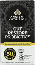 ANCIENT NUTRITION Organic Gut Restore Probiotics 50b 60 CT