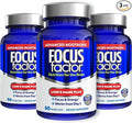Focus Factor Lions Mane Plus Advanced Nootropic with L-Theanine Caffeine Focus and Energy (60 Count) (Pack of 3)