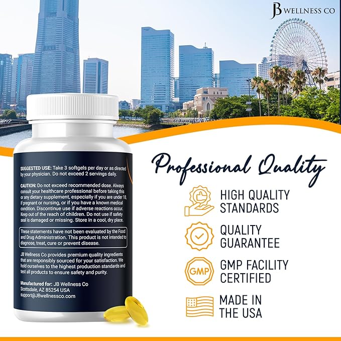 Triple Strength Omega 3 Fish Oil 3750 mg - EPA &amp DHA - Over 3000mg Omega-3 Fatty Acids - 1350mg EPA + 900mg DHA - Best Essential Fatty Acids Burpless Fish Oil - 270 Count