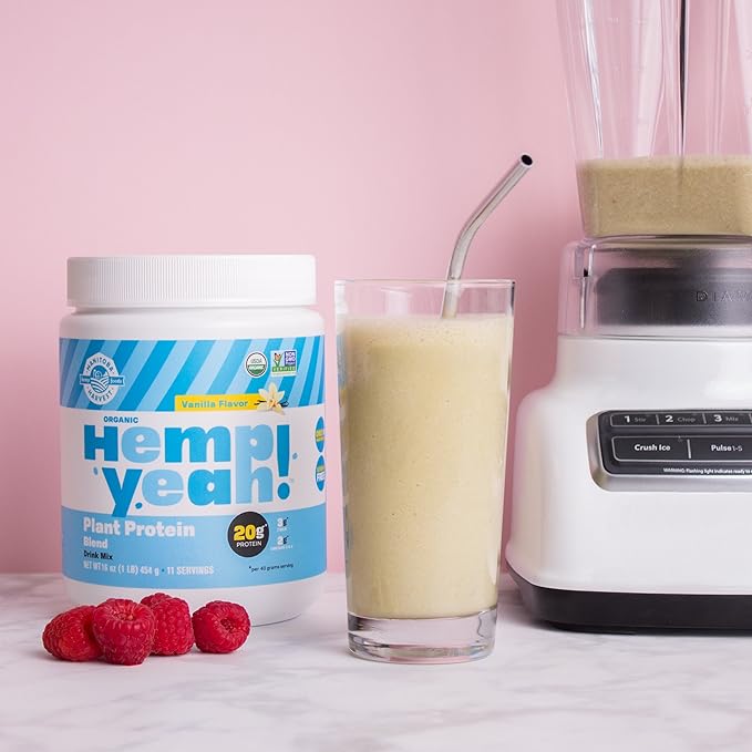 Manitoba Harvest Hemp Yeah Vanilla Protein Powder 454 GR