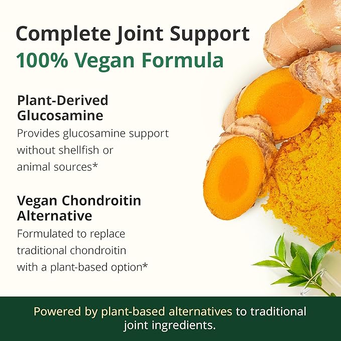 Glucosamine Chondroitin MSM – Joint Support Supplement for Women and Men with Glucosamine Sulfate 1500 mg Chondroitin and MSM – for Cartilage Joint Health and Flexibility – 180 Capsules Vegan