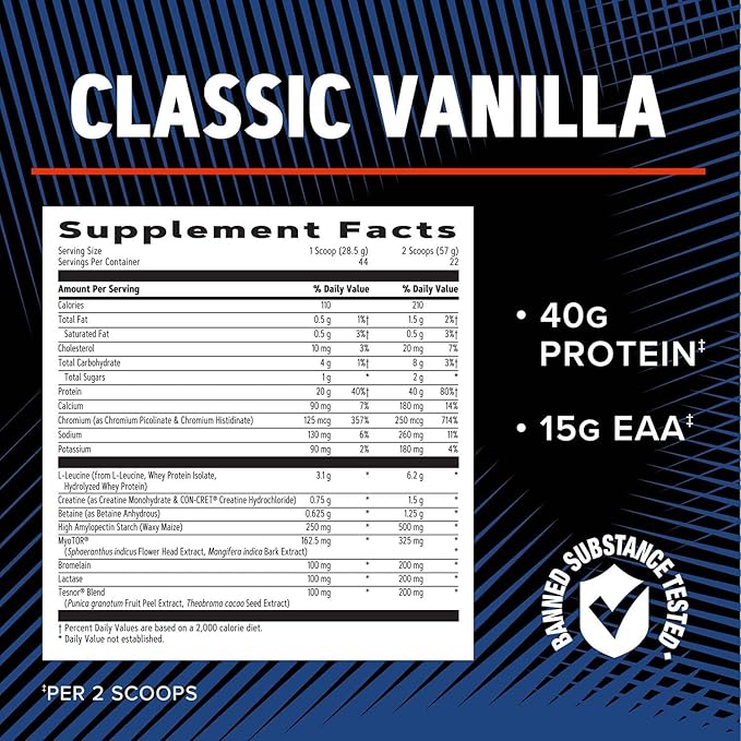 GNC AMP Wheybolic Alpha - Classic Vanilla (22 Servings)