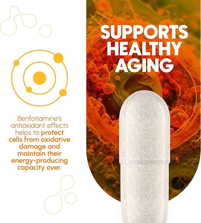 Benfotiamine 300mg - Benfotiamine b1-180 Capsules (3 Months Supply) - Vegan Non-GMO Gluten-Free