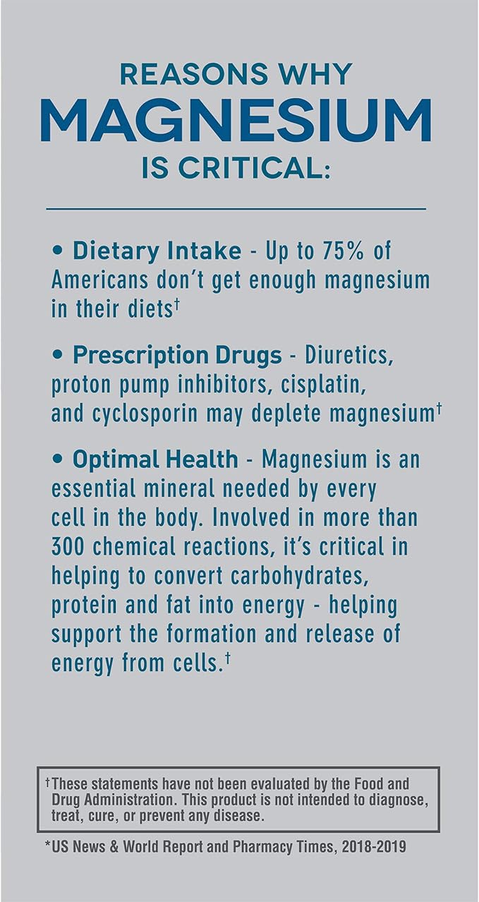 Mag-Ox 400 Magnesium Mineral Dietary Supplement Tablets 483 mg Magnesium Oxide Pharmaceutical Grade 120 Count (Pack of 2)