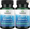 Swanson Standardized Lutein &amp Bilberry - Natural Supplement Promoting Eye Sight &amp Eye Health - Formula to Help Reduce Eye Fatigue &amp Strain - (120 Softgels) (Pack of 2)
