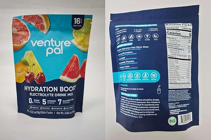 Venture Pal Magnesium Lotion &amp Sugar-Free Electrolyte Powder Packets