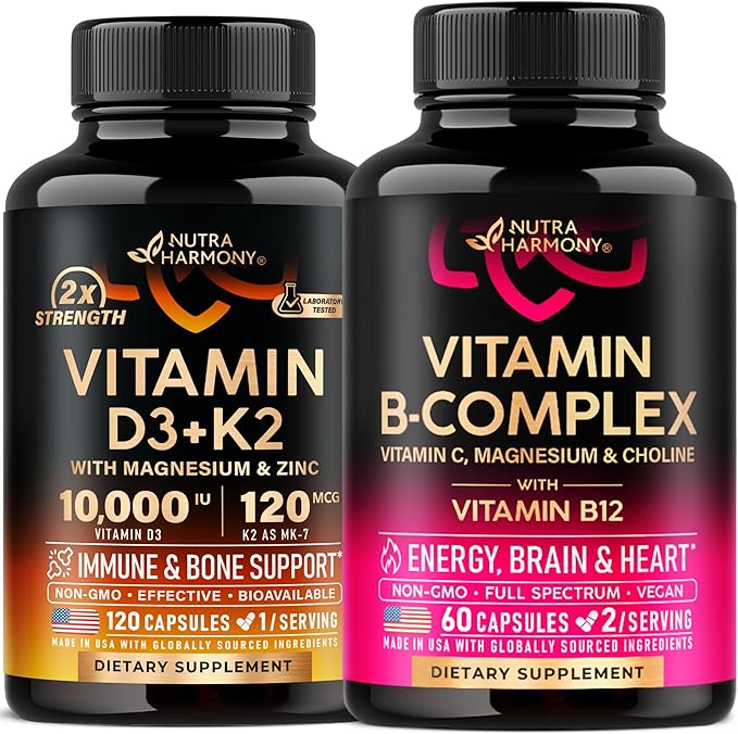 NUTRAHARMONY Vitamin B Complex &amp D3 K2 Capsules