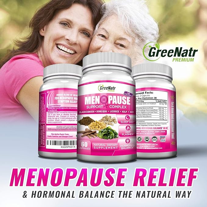 Menopause Support for Hot Flashes and Hormone Balance Plus Magnesium for Better Sleep and Muscle Function