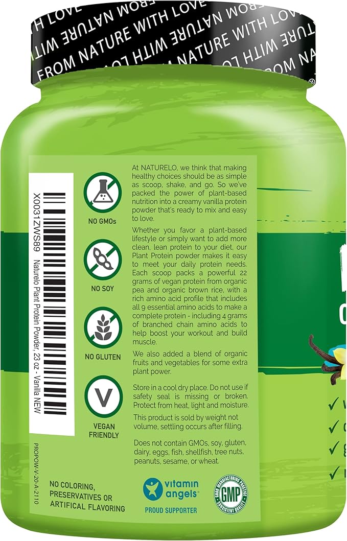 NATURELO Vegan Plant Protein Powder - Vanilla and Chocolate Bundle - 40 Servings