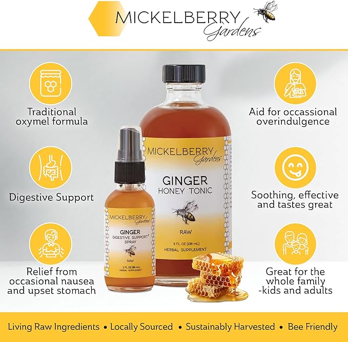 Mickelberry GardensFire Cider Honey Tonic 8oz + Ginger Honey Tonic 8oz