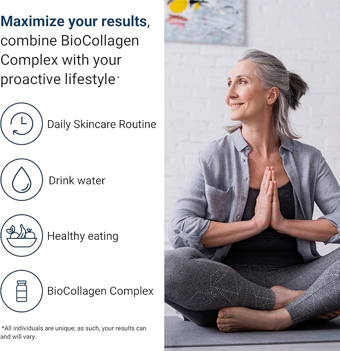 ActivatedYou BioCollagen Complex Plant-Based Collagen for Women &amp Men - Designed to Promote Skin Firmness Muscle Strength &amp Hair Volume 2 Daily Capsules Supports Youthful Appearance &amp Jo