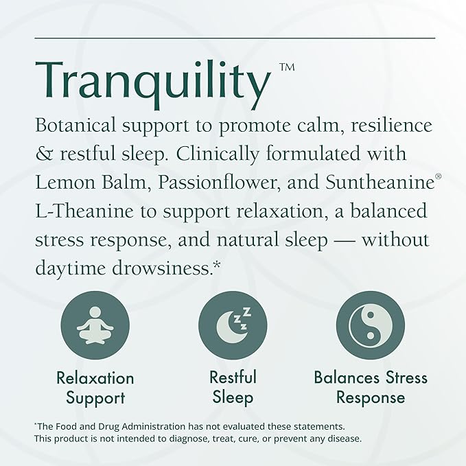 Natura Health Products Tranquility Supplement - Supports Relaxation - Featuring L-Theanine Lemon Balm Saffron Kava Skullcap Lavender and Passion Flower (90 Capsules)