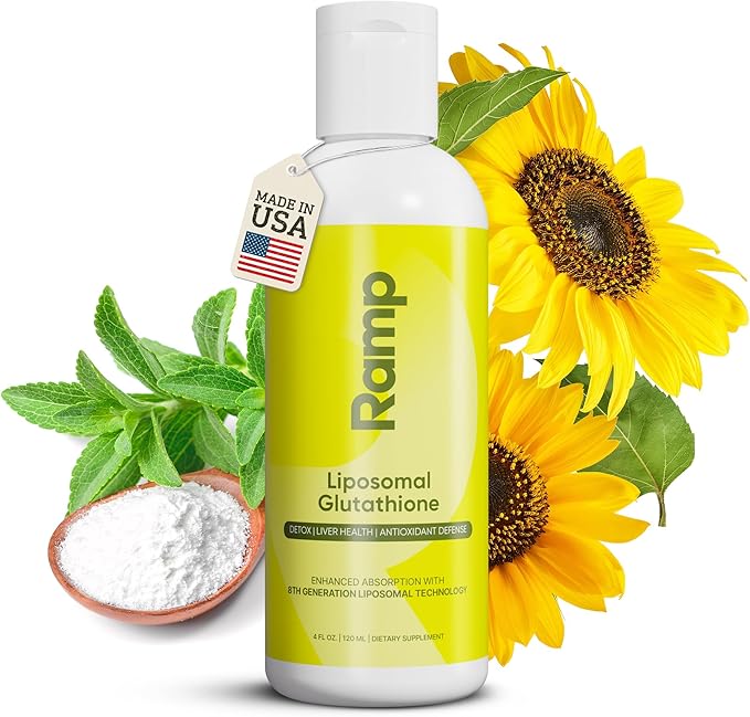 Liposomal Glutathione Liquid – 500mg Advanced Antioxidant Support – Cellular Health &amp Detox – High Absorption Formula – Vegan Non-GMO Citrus Flavor – 4 fl oz 30 Servings