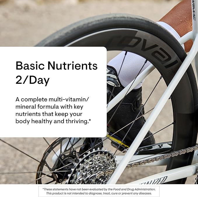 THORNE - Basic Nutrients 2/Day - Comprehensive Daily Multivitamin with Optimal Bioavailability - Vitamin and Mineral Formula - Gluten Dairy &amp Soy-Free - 120 Capsules - 60 Servings