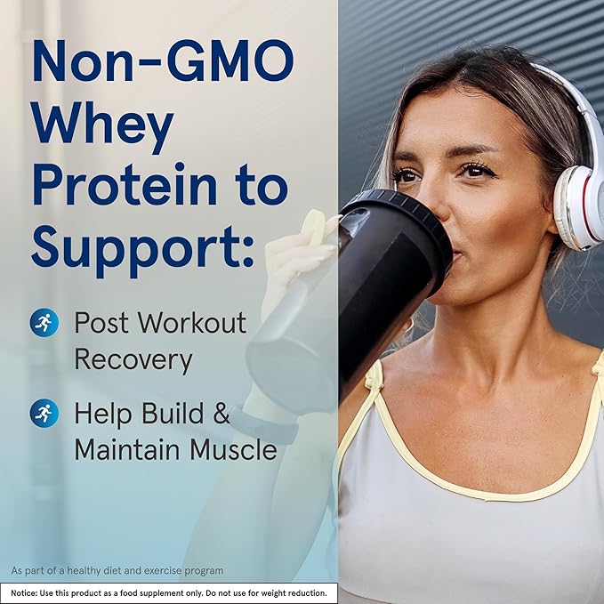 Jarrow Formulas Whey Protein with 18 g of Protein 3.8 g of BCAAs and Glutamine Dietary Supplement for Muscle Function and Recovery Support 32 oz Unflavored Powder Approximately 38 Day Supply