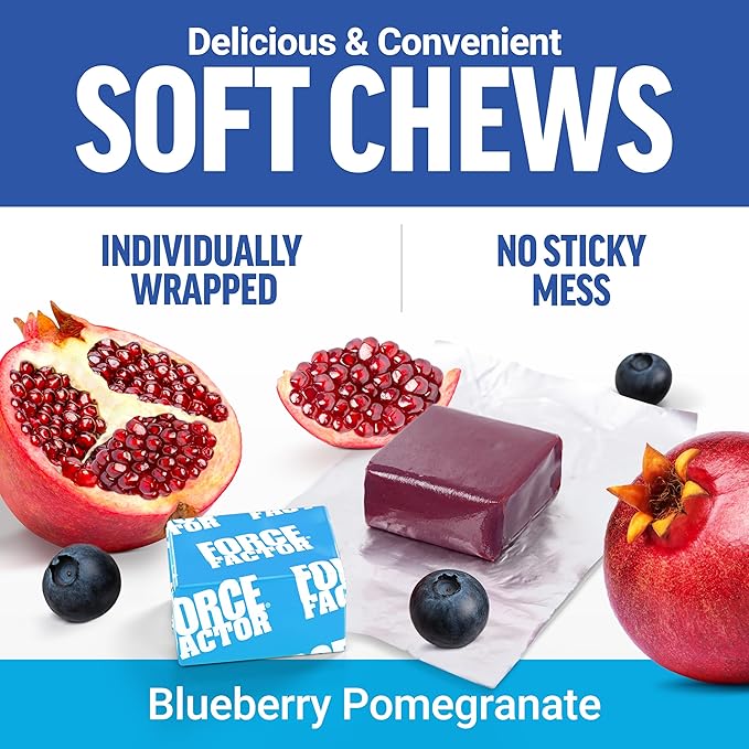 Force Factor Amazing Ashwa Complete Calm Support with KSM-66 Ashwagandha Like Ashwangandha Gummies to Promote Calm &amp Relaxation with Magnesium &amp L-Theanine Blueberry Pomegranate 60 Soft Che
