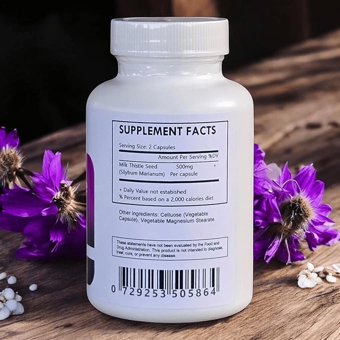 Milk Thistle Seed Powder Capsules 500mg - 240