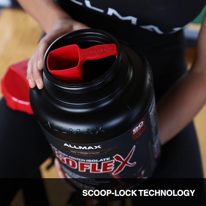 ALLMAX ISOFLEX Whey Protein Isolate Vanilla - 2 lb - 27 Grams of Protein Per Scoop - Zero Fat &amp Sugar - 99% Lactose Free - Gluten Free &amp Soy Free - Approx. 30 Servings