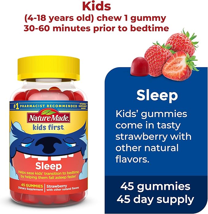 Nature Made Adult &amp Kids Melatonin Gummies Combo Pack for Restful Sleep Family Pack Sleep Aids for Adults &amp Kids Two Sleep Gummies Bottles