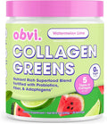 Obvi Collagen Greens - Collagen Greens Powder for Overall Wellness - Nutrient-Rich Superfood Blend - Healthy Digestion - Radiant Skin - Watermelon Lime - 8.1 oz (25 Servings)