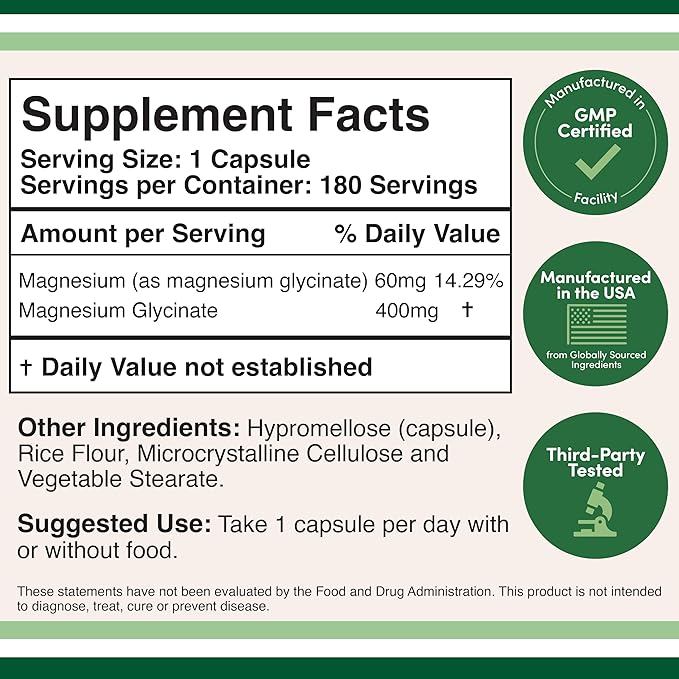 Wellness Support Duo – Magnesium Glycinate and Lion’s Mane to Support Overall Health and cognition