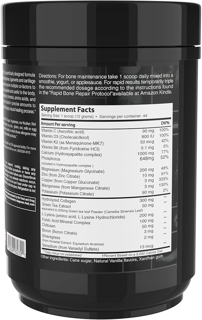 -Rapid Bone Aid - Supplement Powder &amp Fracture Protocol EBook (Vanilla)