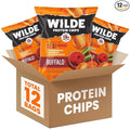 WILDE Chips High Protein Snacks for Adults Keto Chips Gluten Free Low Carb Snack Box Made with Real Ingredients Buffalo Style