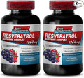 Resveratrol Supreme 1200mg Maximum Strength Plus 1200 Red Wine Supplements resveratrol Supplement red Wine resveratrol antioxidant red Wine Extract with resveratrol red Wine Grape Seed 2 Bottles