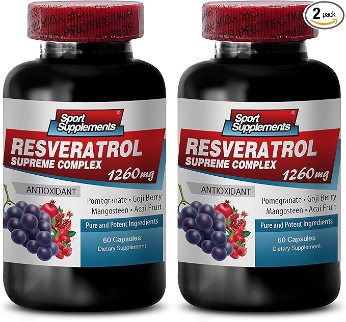 Resveratrol Supreme 1200mg Maximum Strength Plus 1200 Red Wine Supplements resveratrol Supplement red Wine resveratrol antioxidant red Wine Extract with resveratrol red Wine Grape Seed 2 Bottles