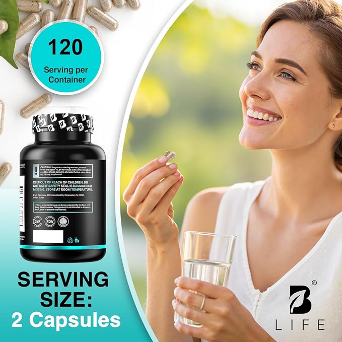 Lion’s Mane Mushroom Capsules – Memory Focus &amp Clarity – Nootropic Brain Supplement with Ashwagandha Thiamin (B1) Magnesium L-Threonate – Cognitive and Brain Support for Mental Energy 240 Caps