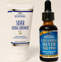 Natural Path Silver Wings Supplements - Colloidal Silver 500 ppm (1 oz / 30 ml) Immune Support Plus Herbal Ointment 250 ppm (1.5 oz)