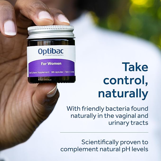 OptiBac for Women | Daily Oral 2.3 Billion Friendly Bacteria Natural Female Supplement for The Intimate Area | Lactobacillus Rhamnosus &amp Lactobacillus Reuteri | One-Two Week Supply | 14 Capsules