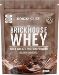BRICKHOUSE NUTRITION Whey Protein | Fermented Whey Isolate Protein Powder | Lactose-Free Post-Workout Recovery Powder - Chocolate - 1 Pack