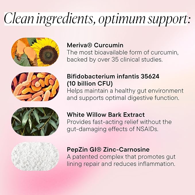 Goodness Lover Inflammation Pro with 10 Billion CFU for Digestive Support Curcumin White Willow bark Extract Zero fillers Vegan 30 Servings